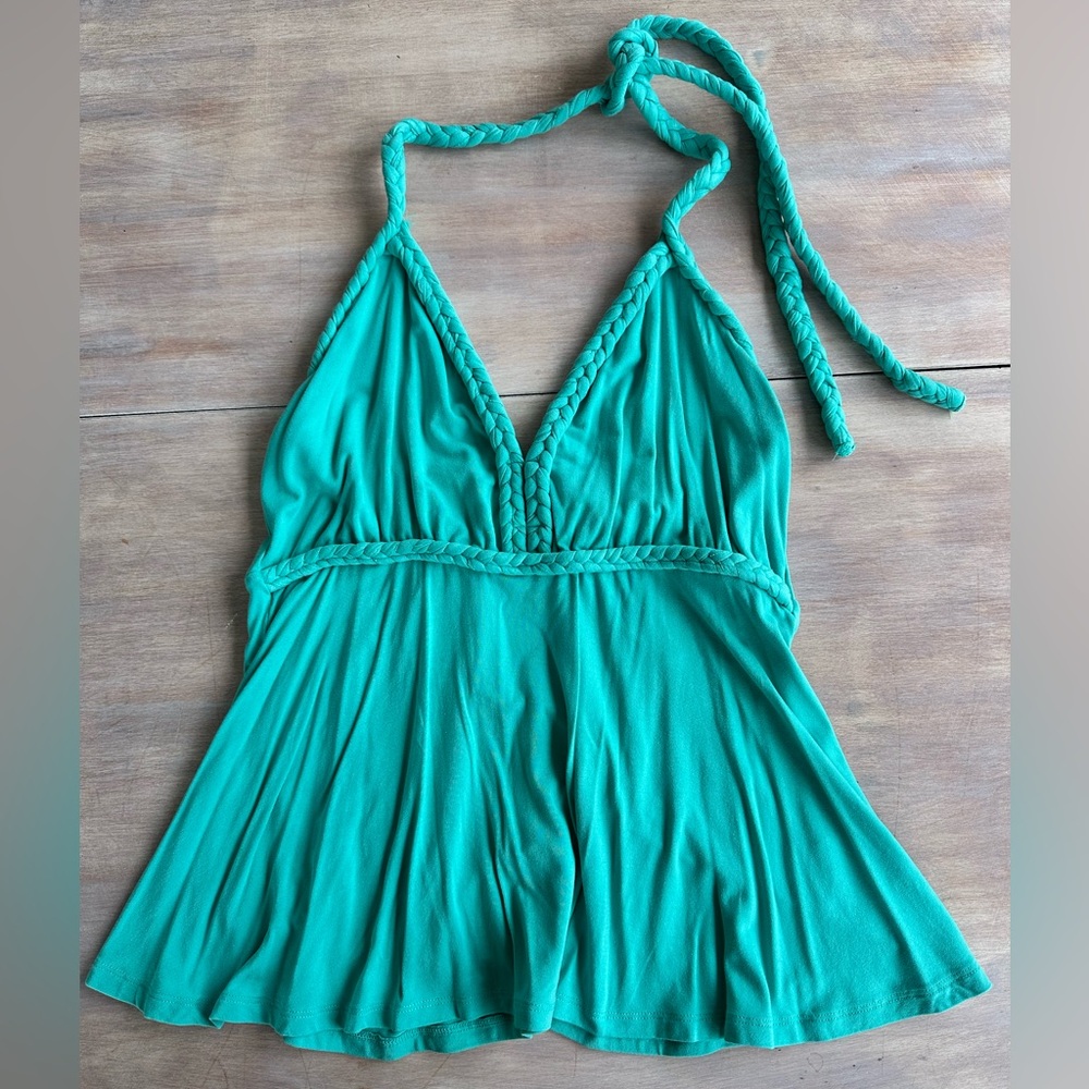 Venus Teal Halter Top S